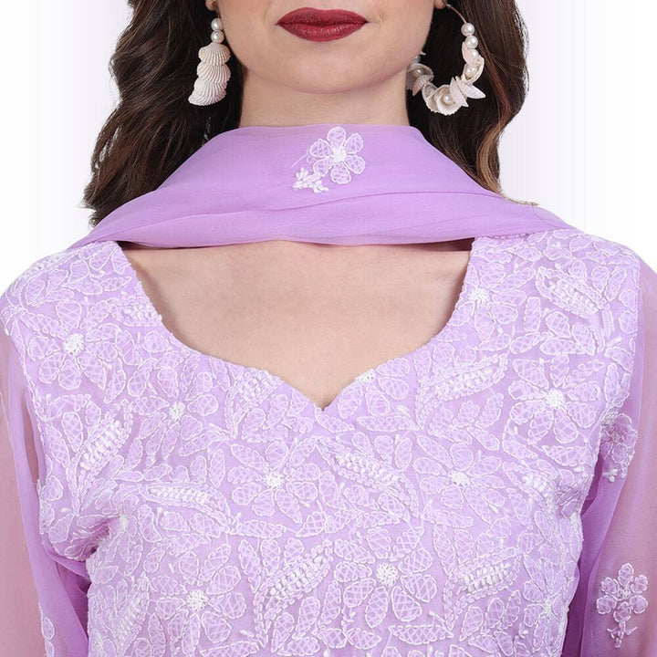 Chikankari Work Garara Dress