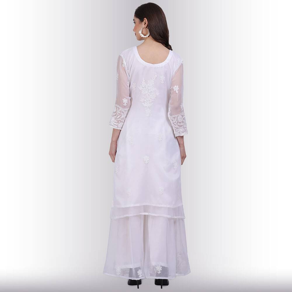 Chikankari Work Garara Dress