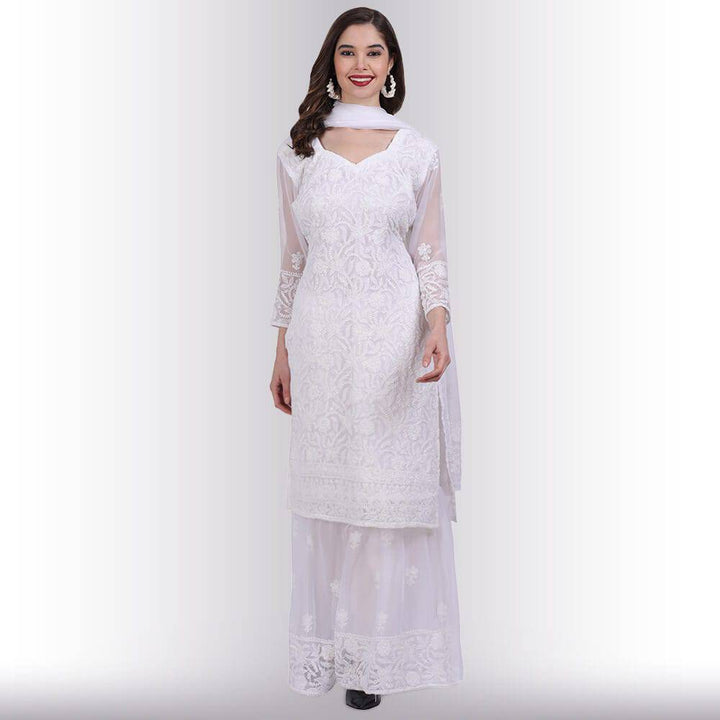 Chikankari Work Garara Dress