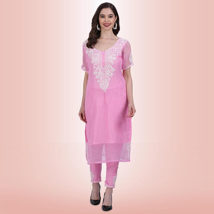 Chikankari Work Indian Dress