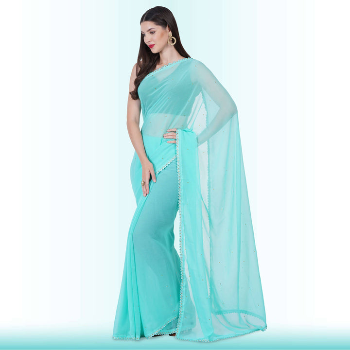 Light Green Georgette Saree