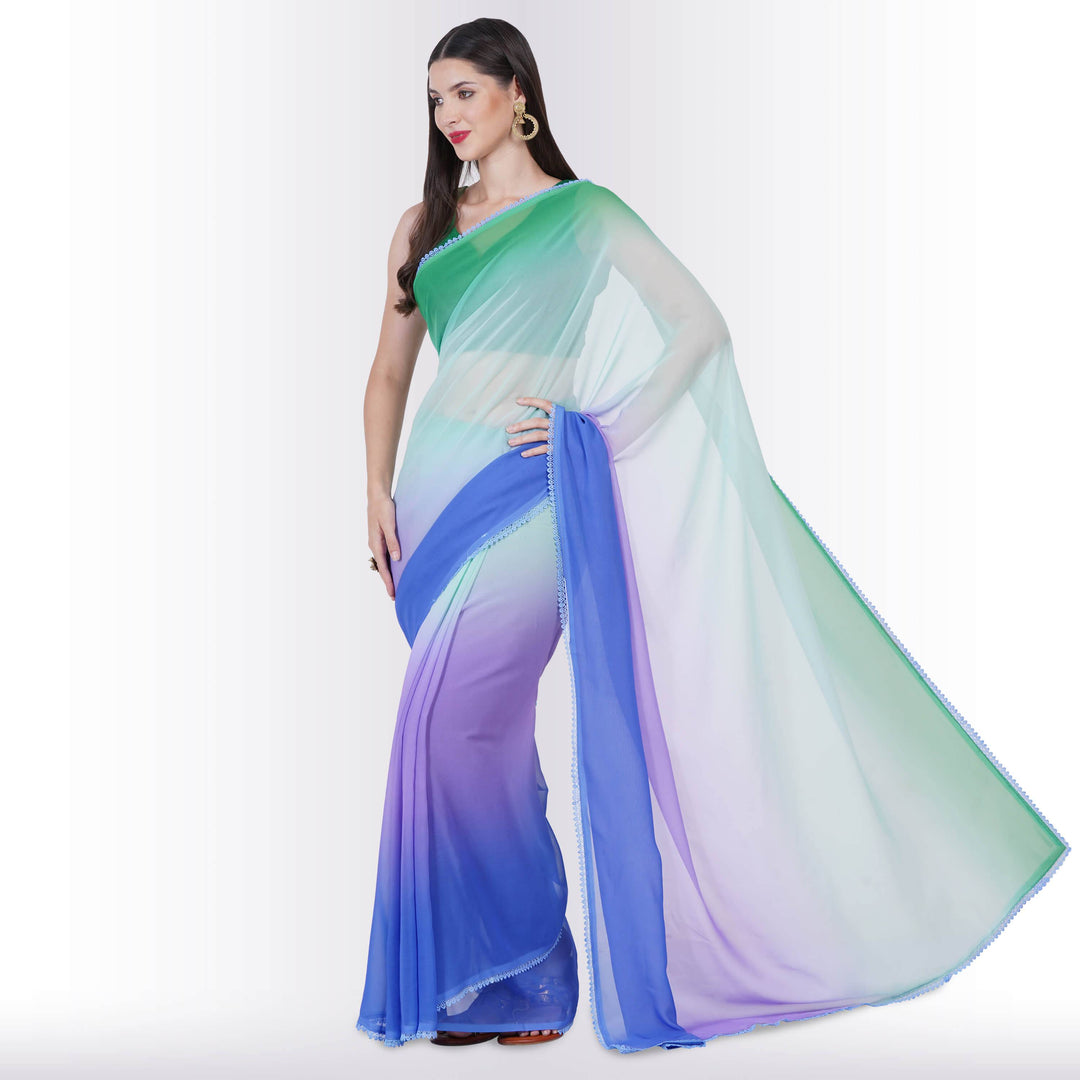 Georgette Saree in multi-color