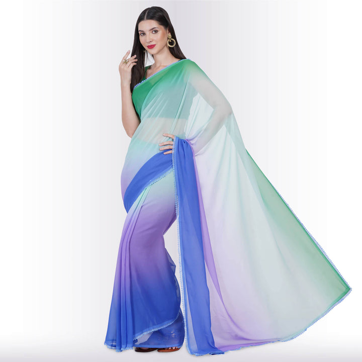 Georgette Saree in multi-color