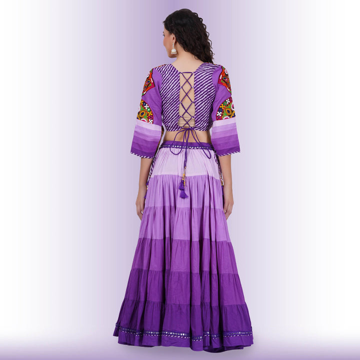 Full Flair Authentic Chania Choli - Purple