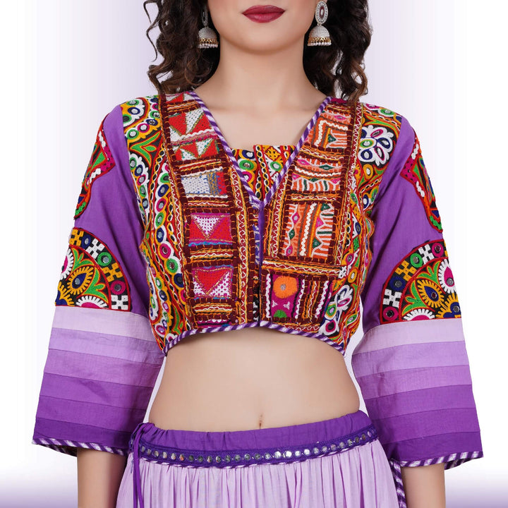 Full Flair Authentic Chania Choli - Purple