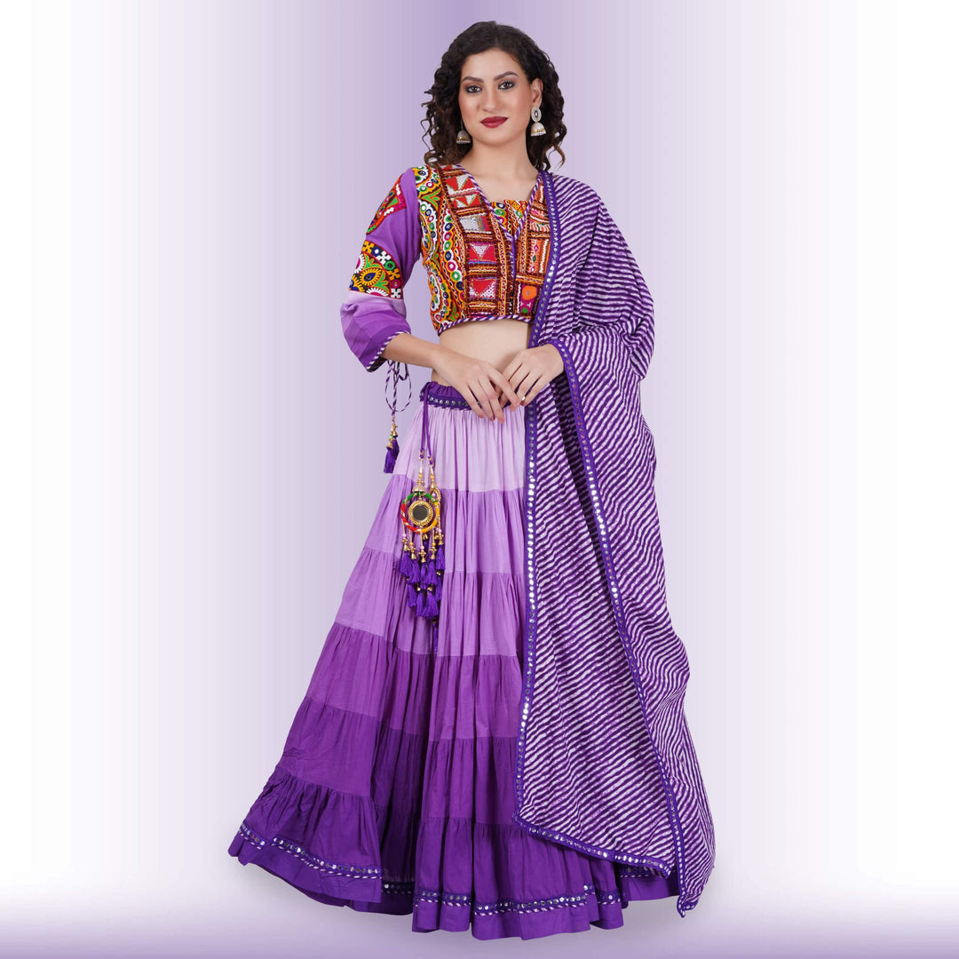 Full Flair Authentic Chania Choli - Purple