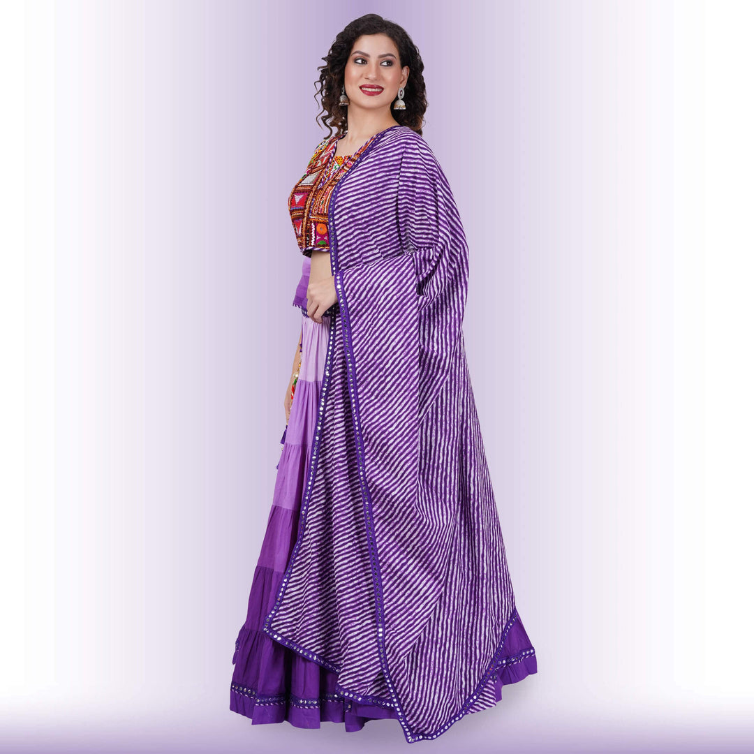 Full Flair Authentic Chania Choli - Purple