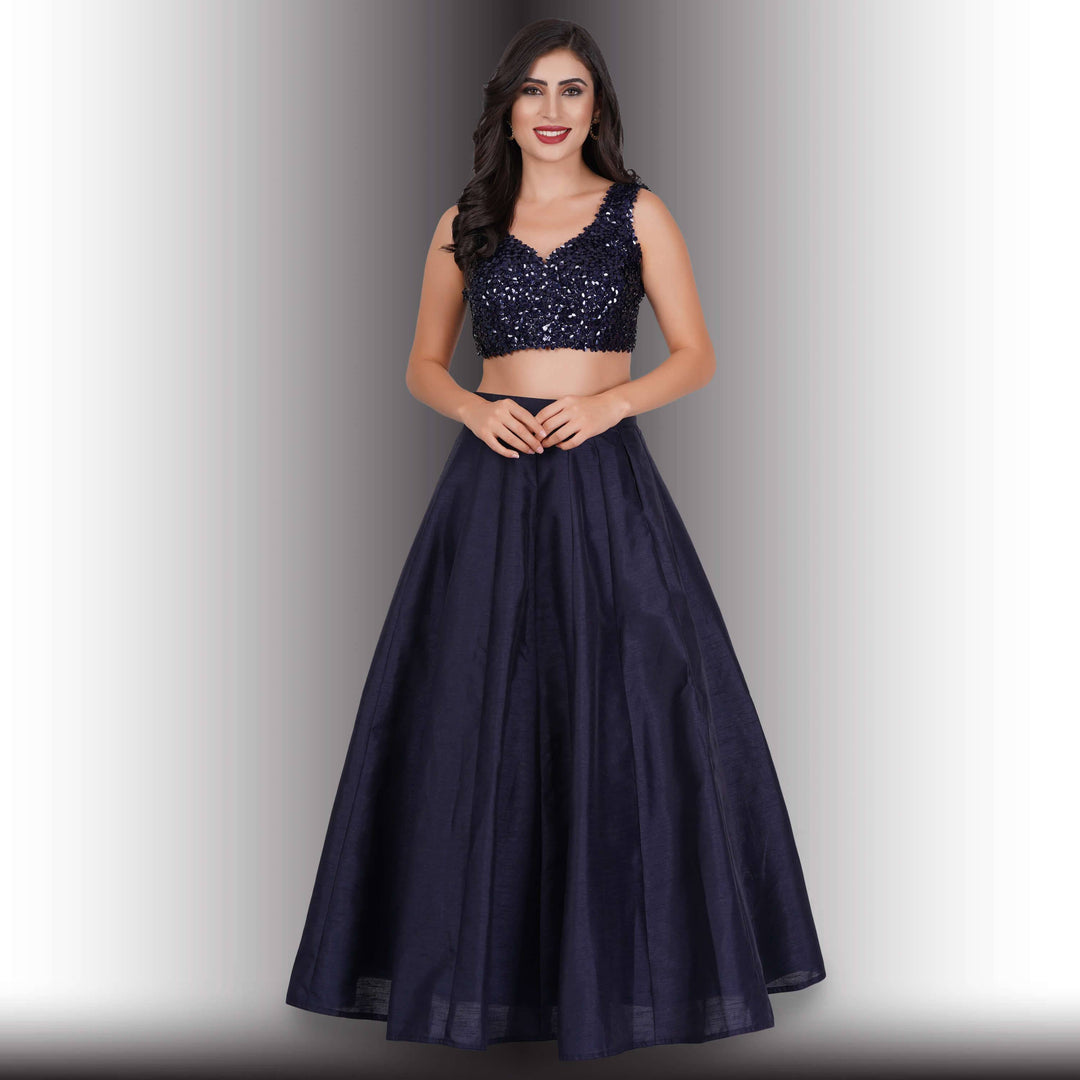 Party Wear Lehenga Choli  - Blue