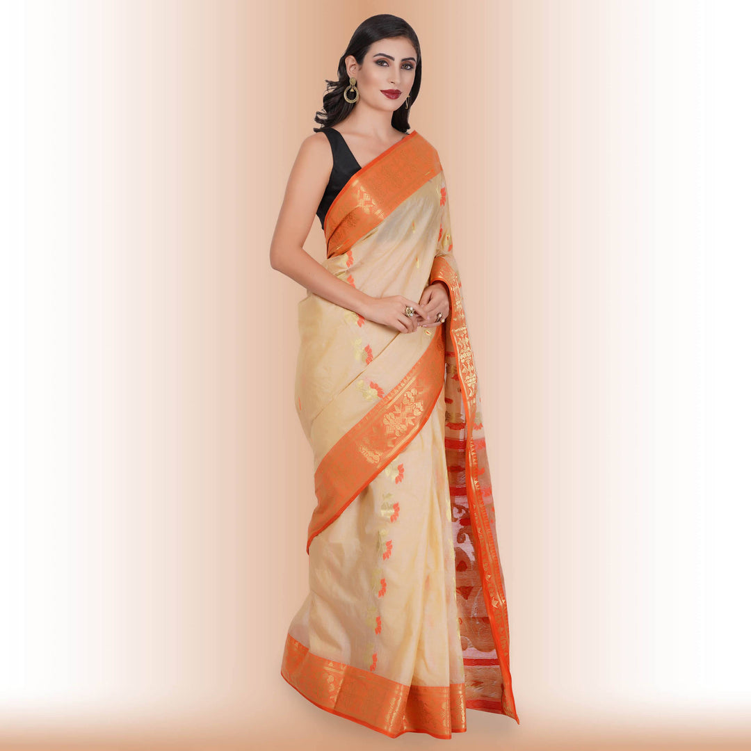 Pure Tussar Silk saree Red