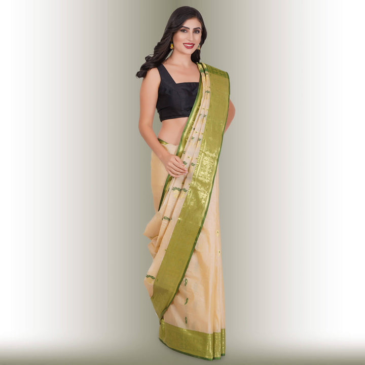 Tussar Silk Sarees with Multicolor Butti