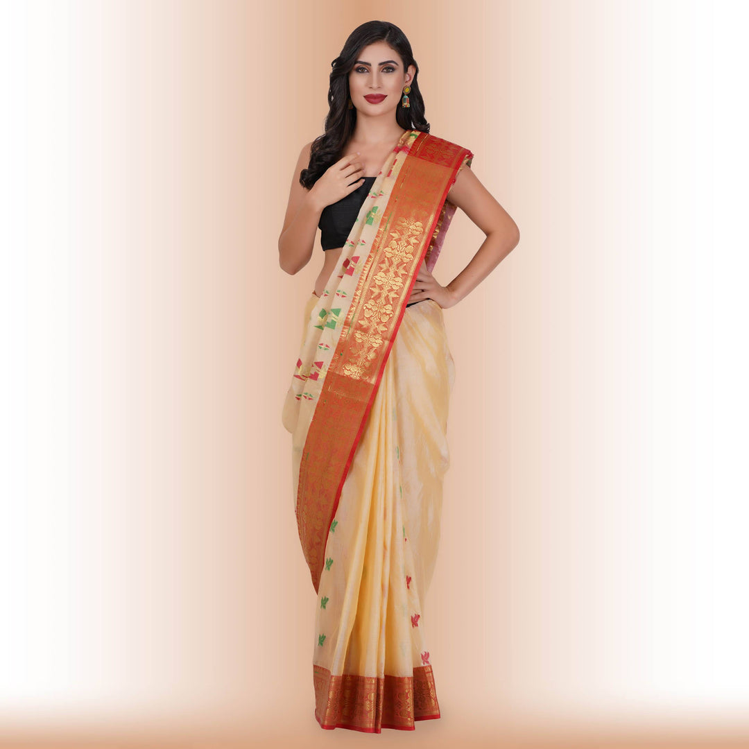 Tussar Silk Sarees with Multicolor Butti