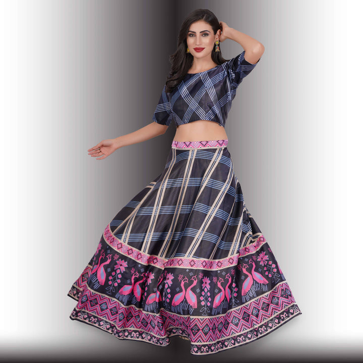 Chania Choli with Geometric Print