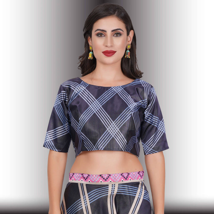 Chania Choli with Geometric Print