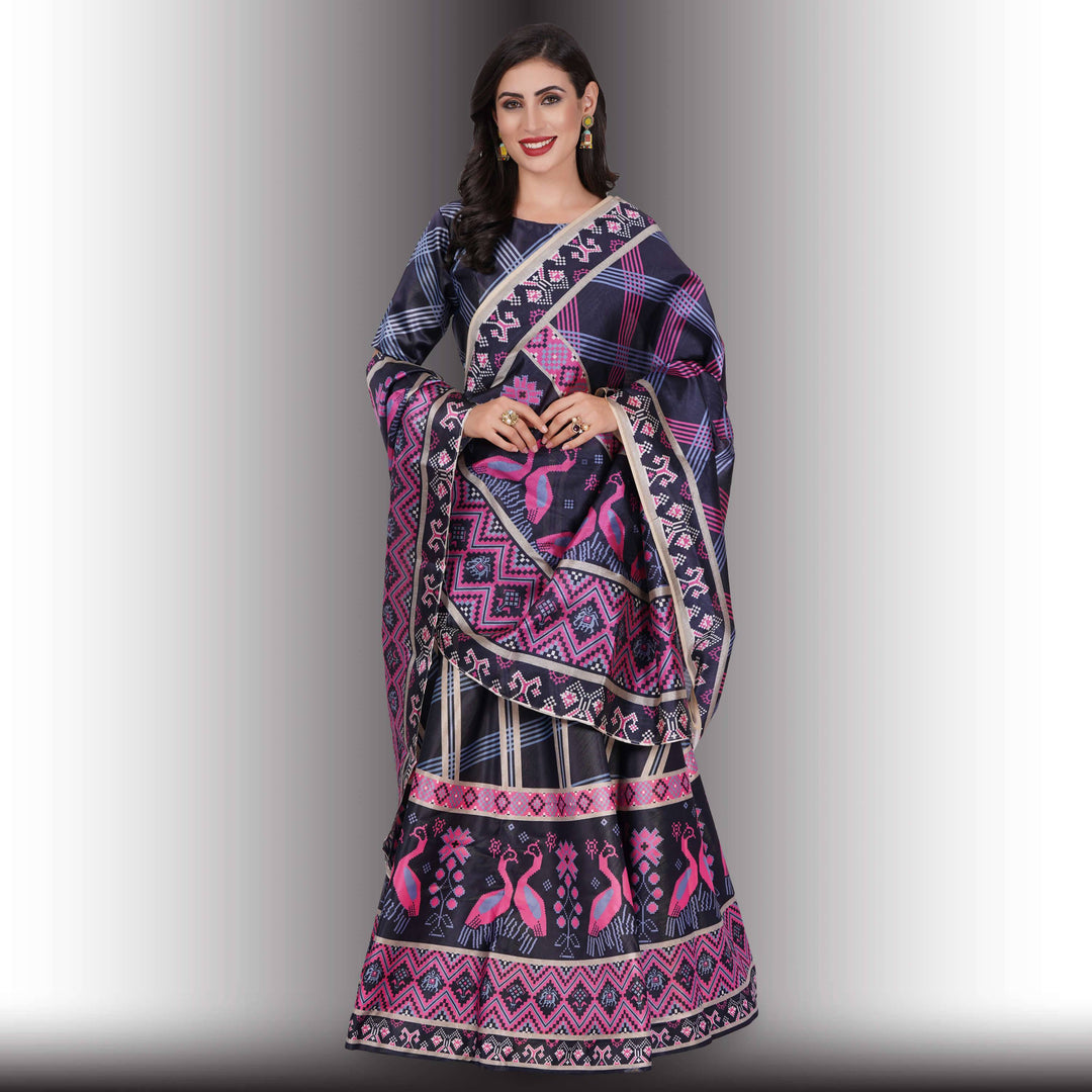 Chania Choli with Geometric Print