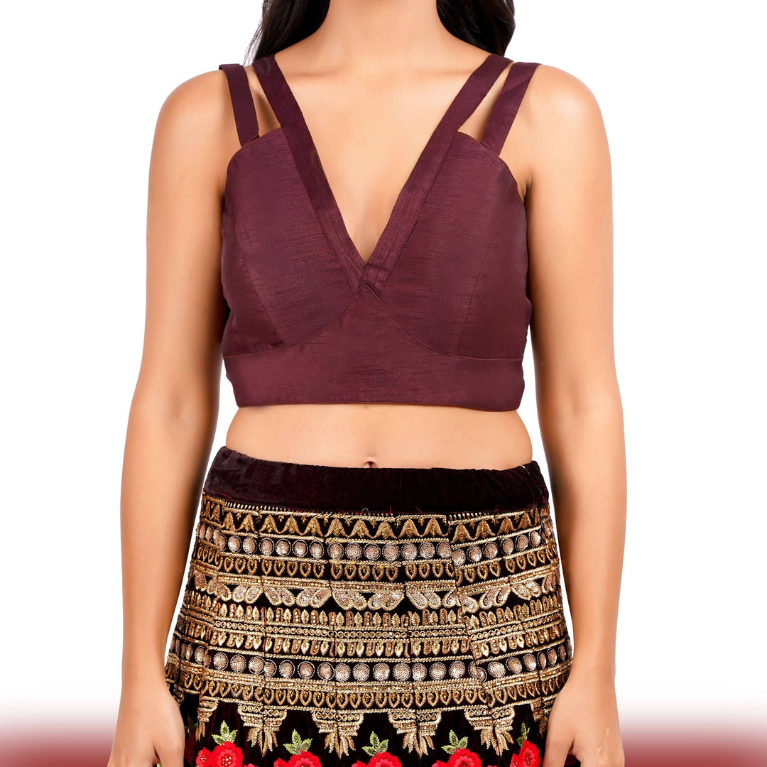 Heavy Embroidered Velvet lehenga