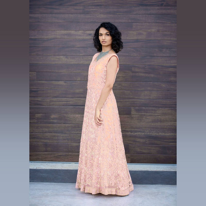 Gorgeous Moti work Anarkali dress