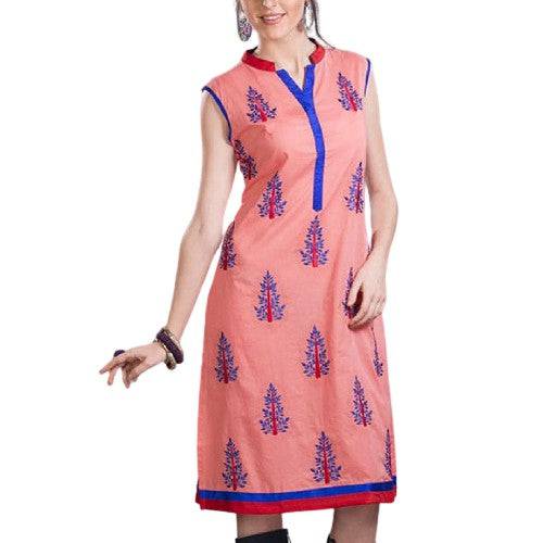 Pink  cotton Kurti