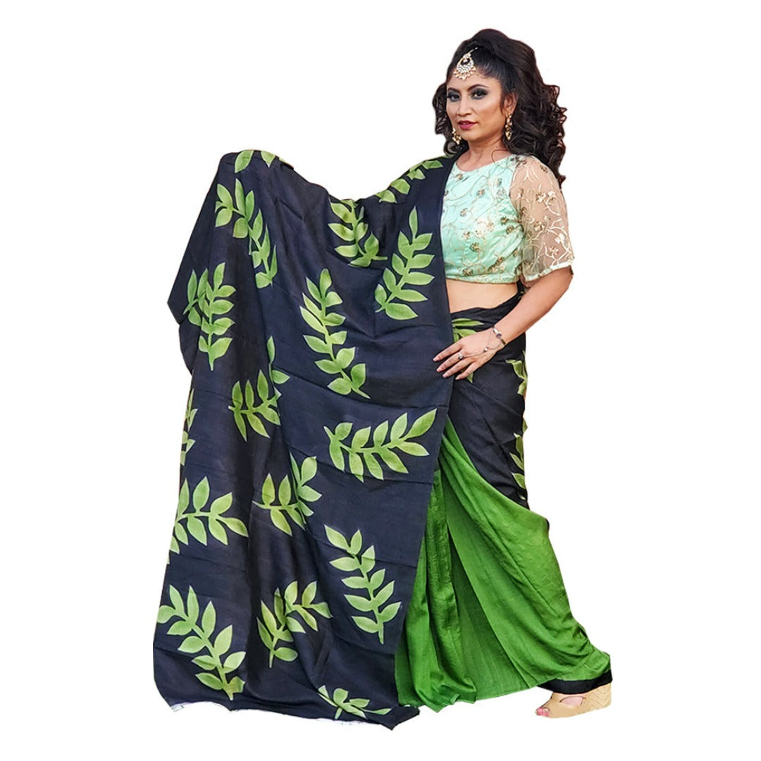 Green & Black - Designer sarees for wedding with price