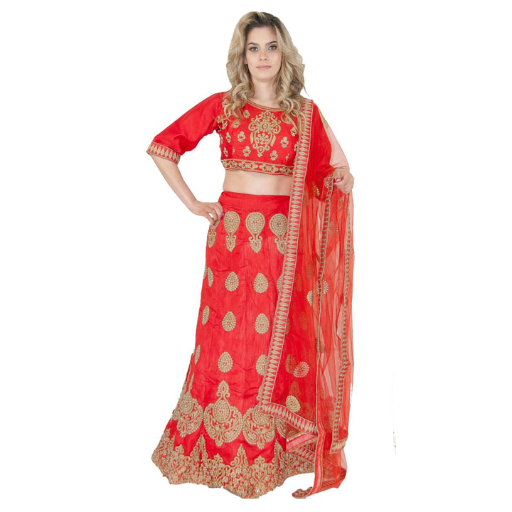 Red - Designer lehenga for wedding with price
