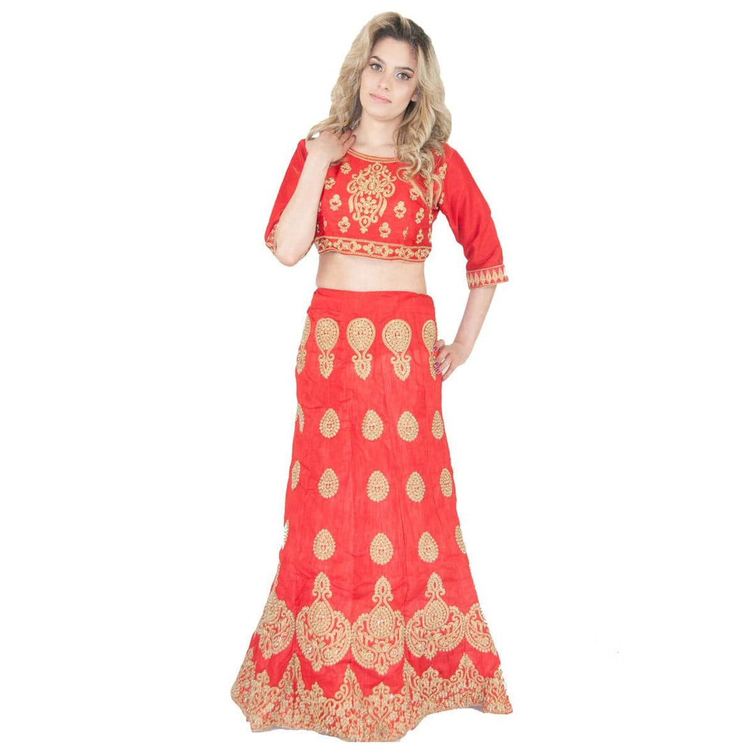 Red - Designer lehenga for wedding with price