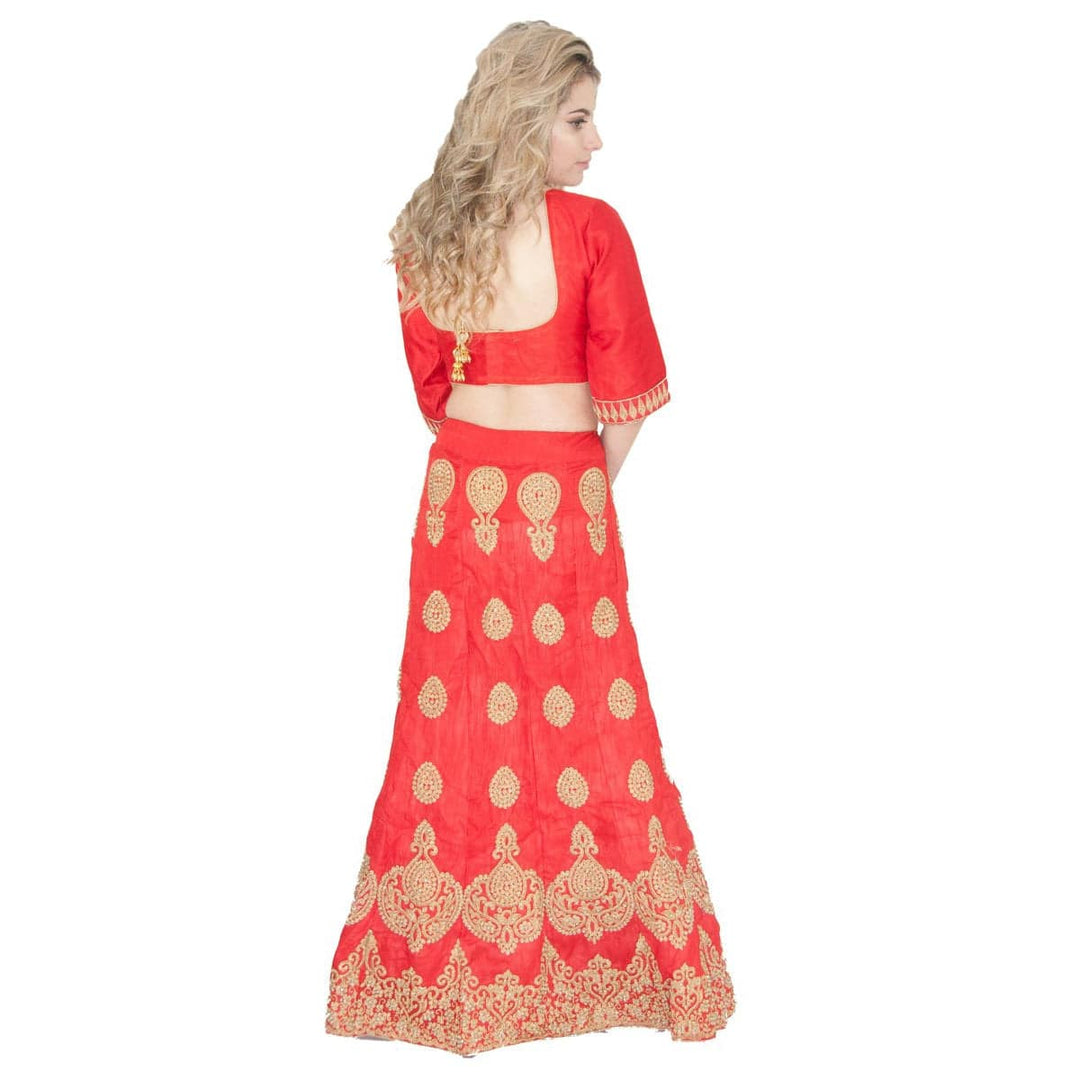 Red - Designer lehenga for wedding with price