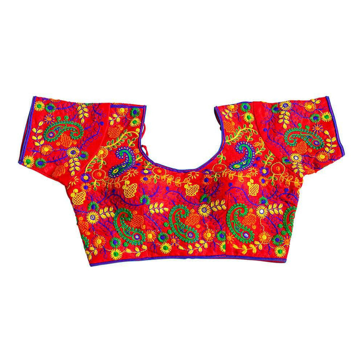 Gujarati work Multi color readymade Blouse Media 1 of 2