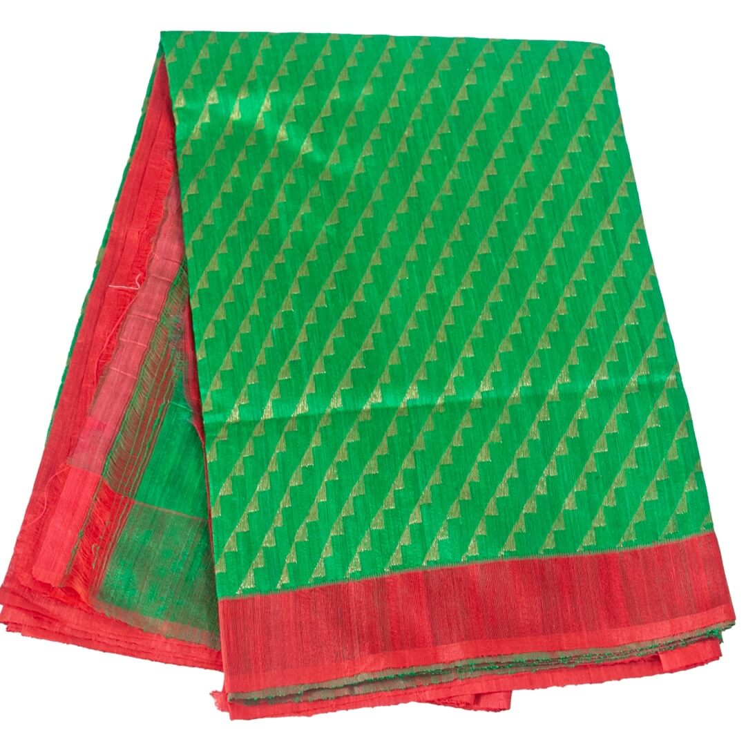 Pure silk handloom Benarasi Saree - Green - Chiro's By Jigyasa