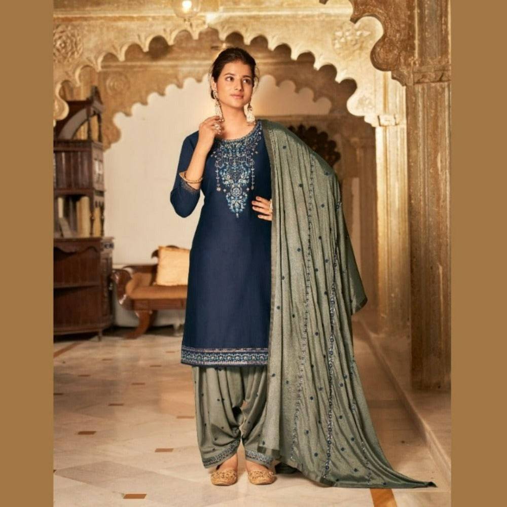 Cotton Silk Patiala Suit - Chiro's By Jigyasa