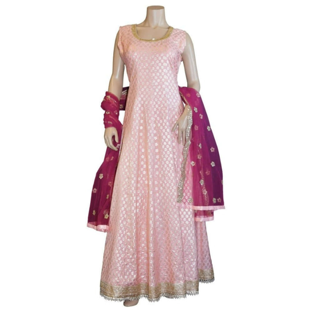 Pink party wear gowns online shopping