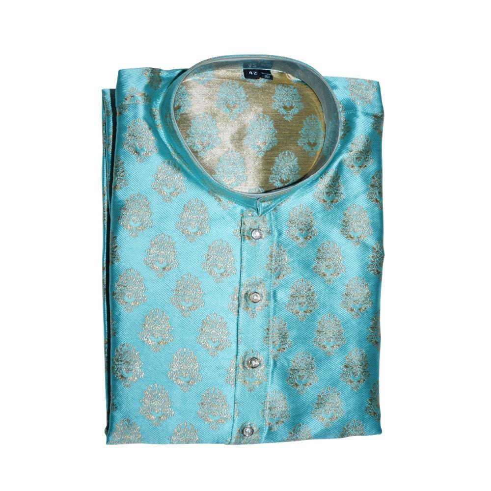 Sea Green Brocade Pyjama set