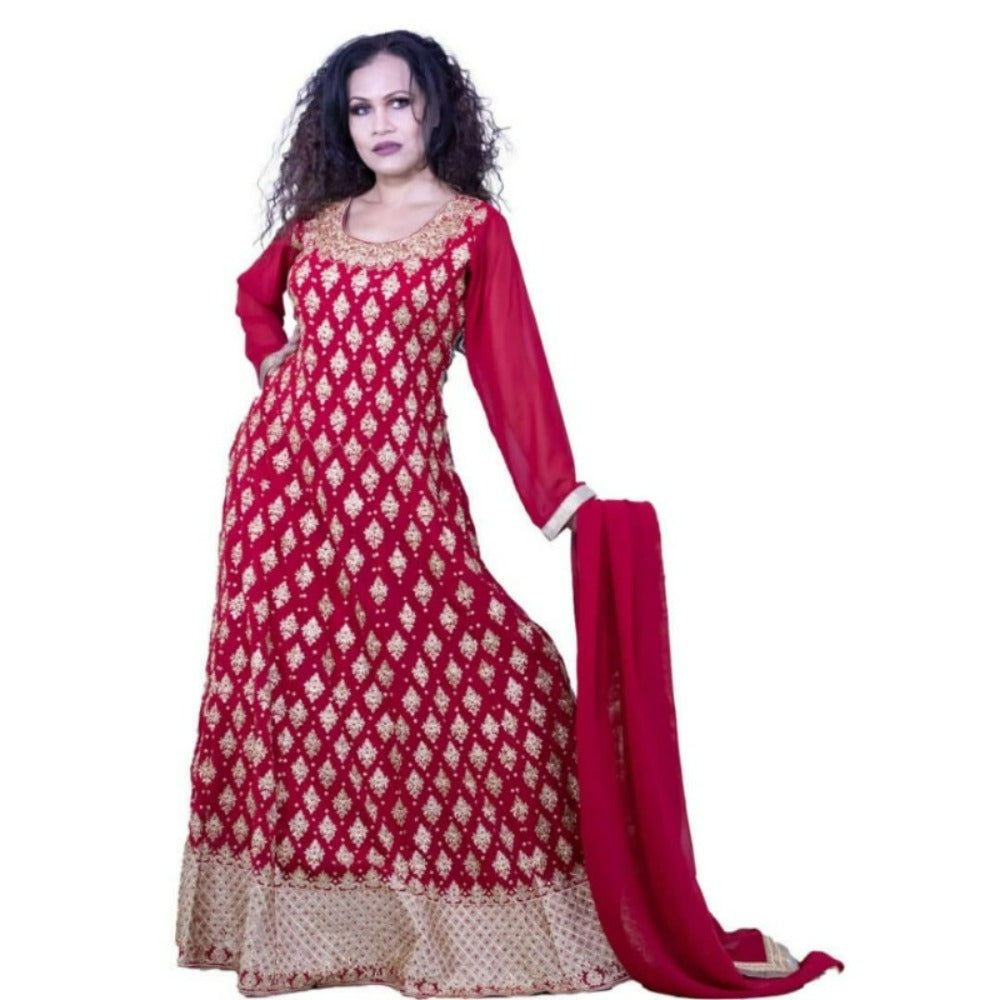 Heavy Anarkali dress - Red