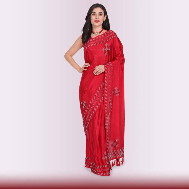 Red Color Modern Saree