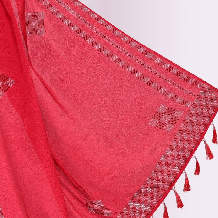 Red Color Modern Saree