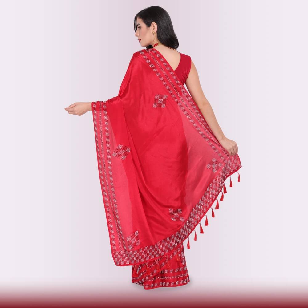 Red Color Modern Saree