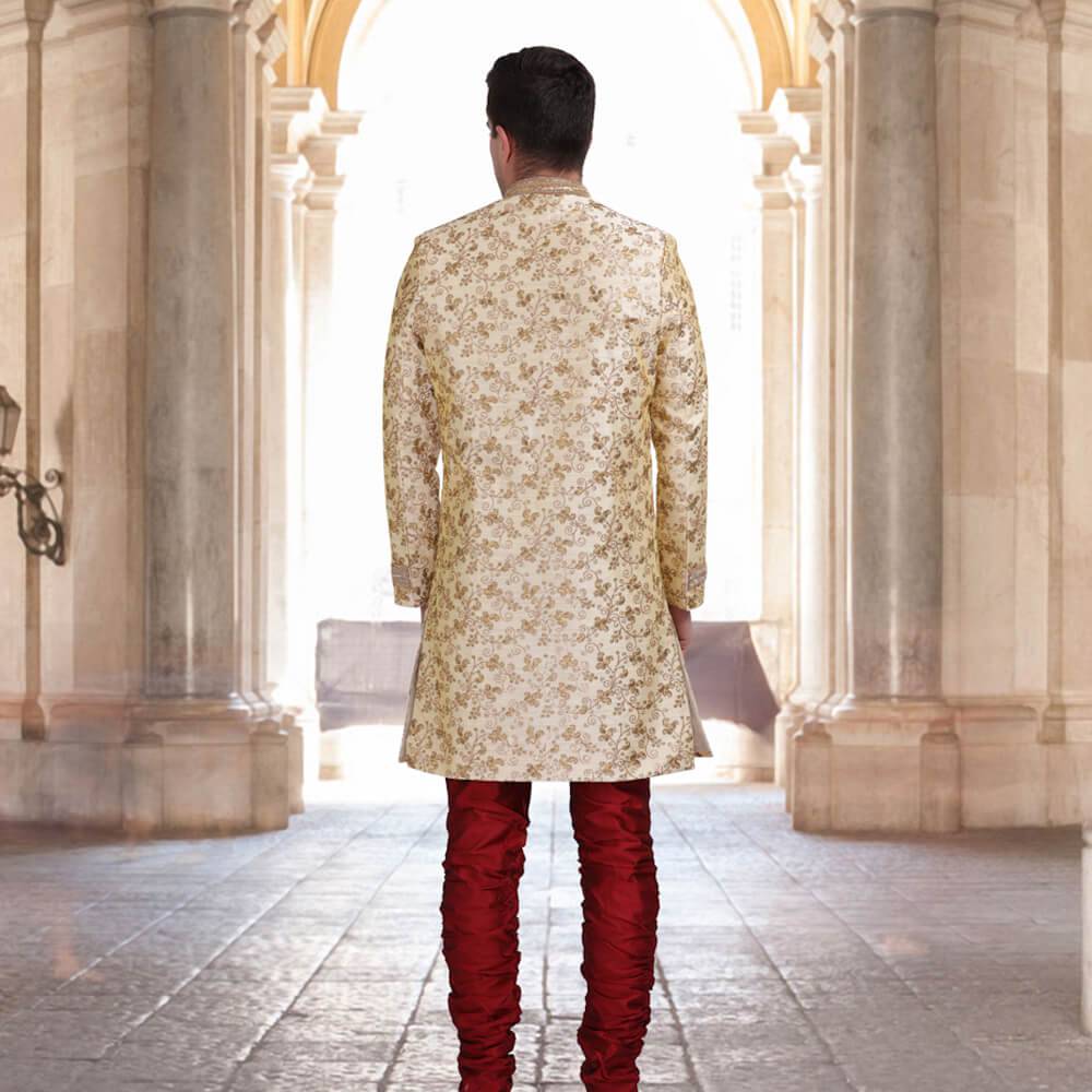 Modern Indo Western Sherwani with embroidery