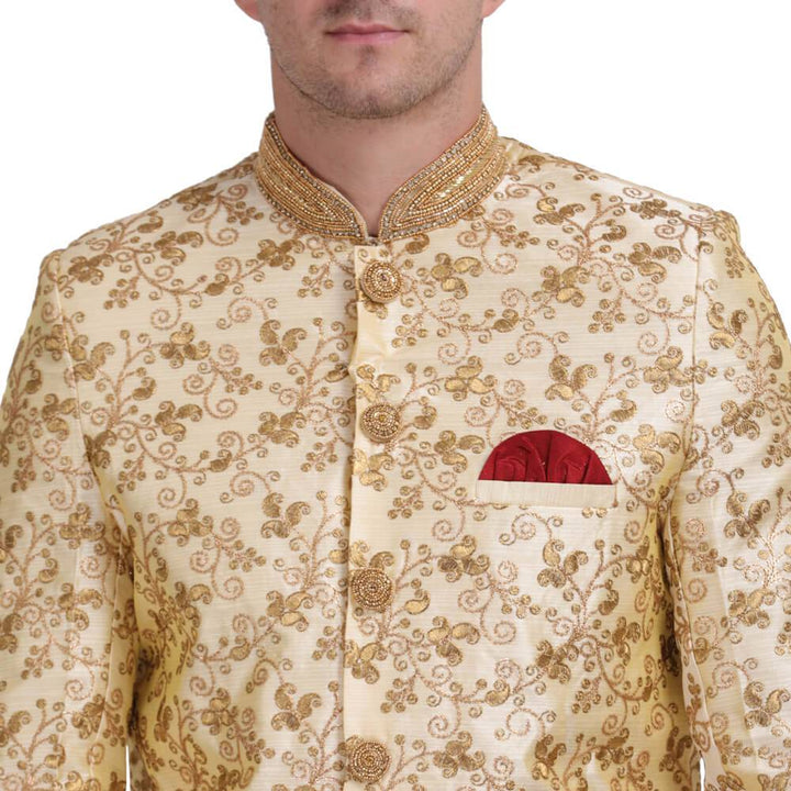 Modern Indo Western Sherwani with embroidery - Chiro's By Jigyasa