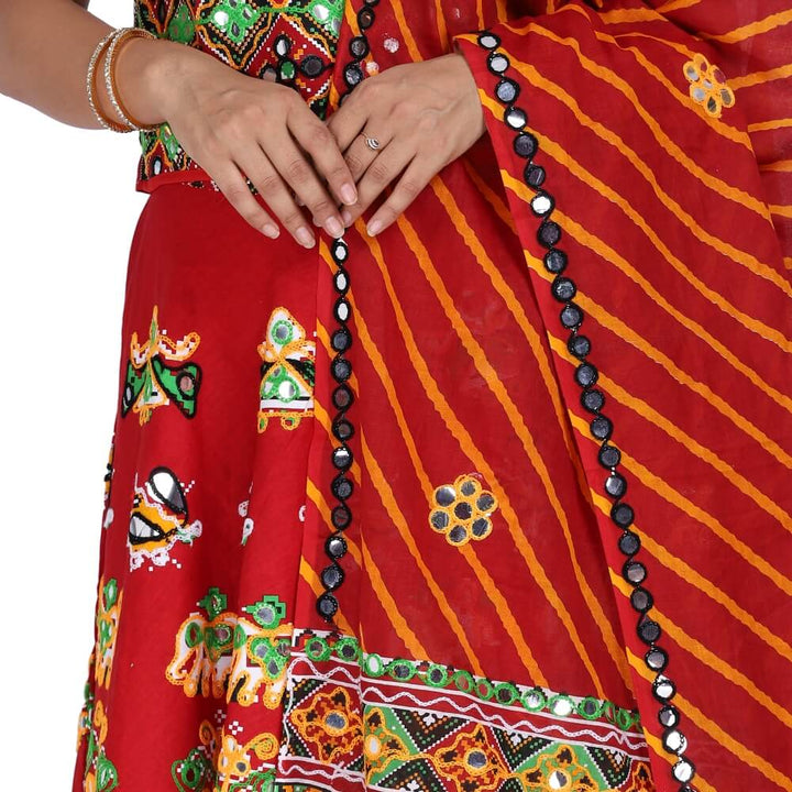 Indian Ethnic Chania Choli in Red