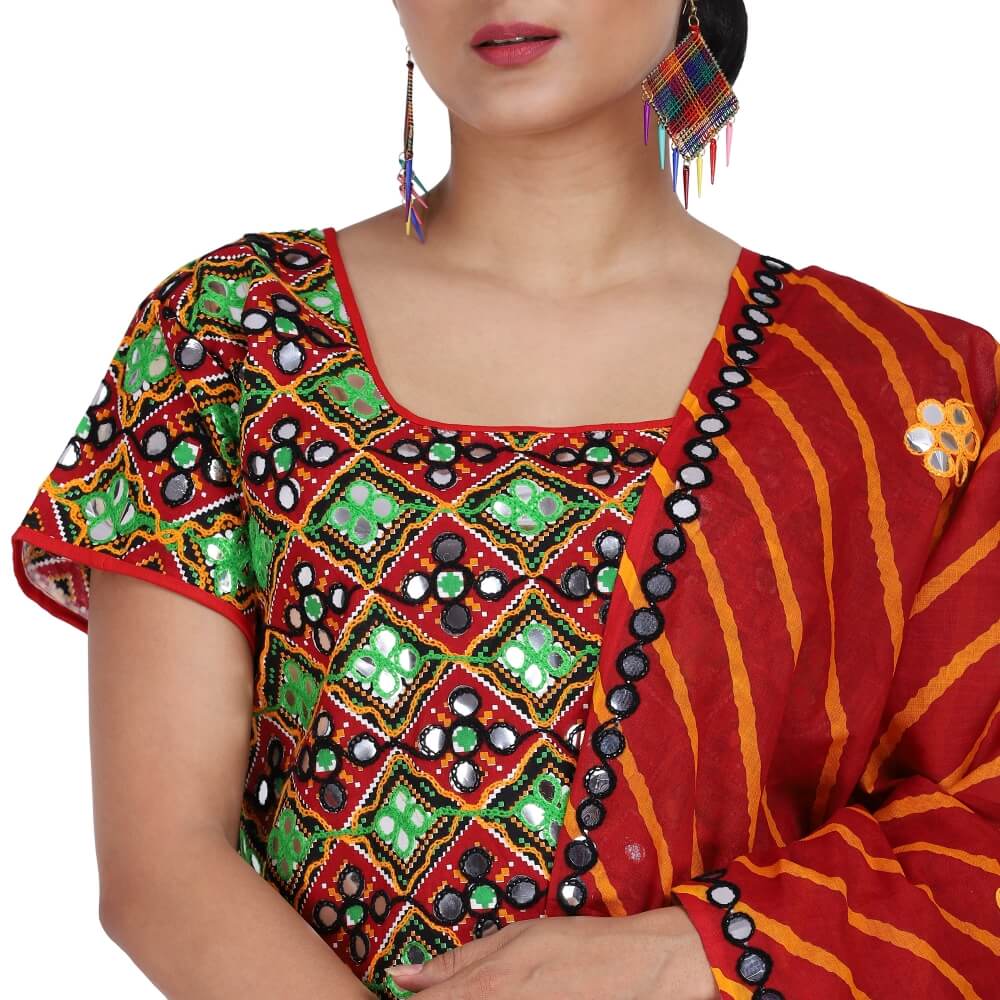 Indian Ethnic Chania Choli in Red