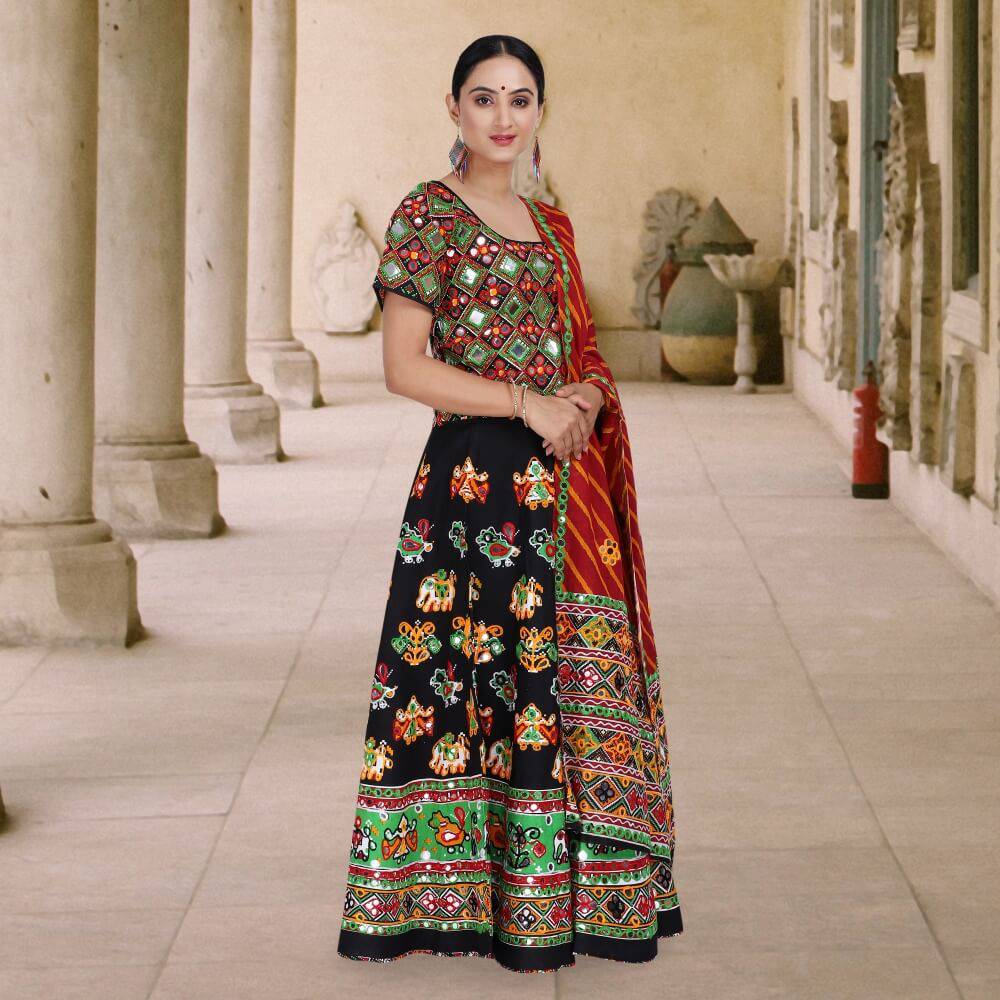 cotton ghagra dress Simple Cotton Lehengas Online Trendy Red Pure Cotton Lehenga Plain Design With Gota Patti