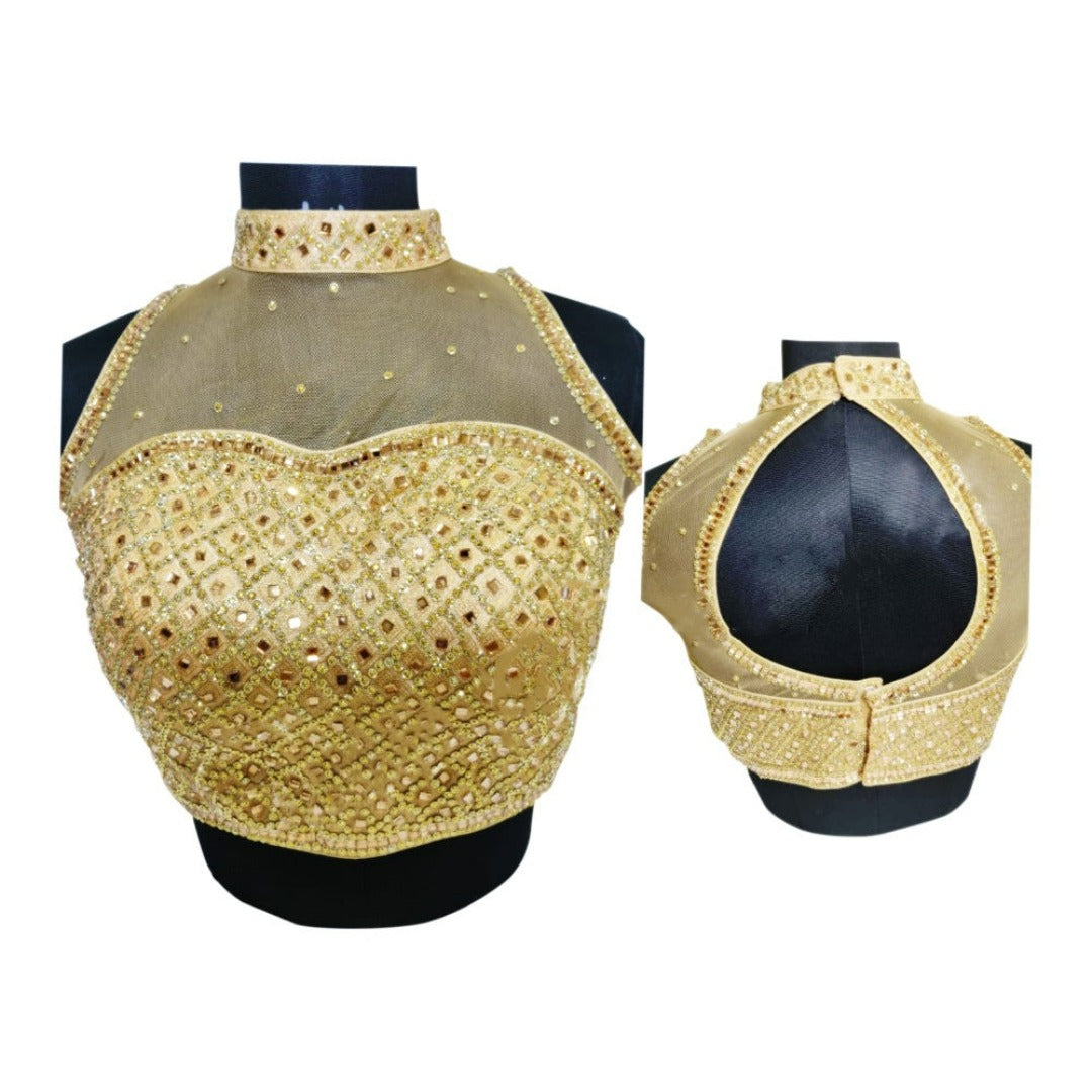 Golden - Readymade saree blouses online usa