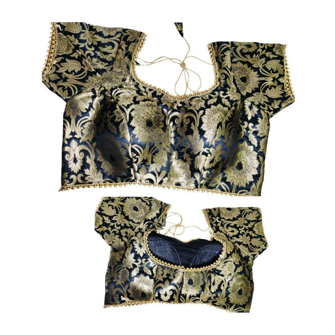 Dark Blue - Readymade saree blouses