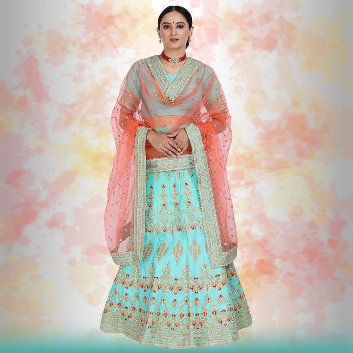 Raw silk Lehenga Choli 