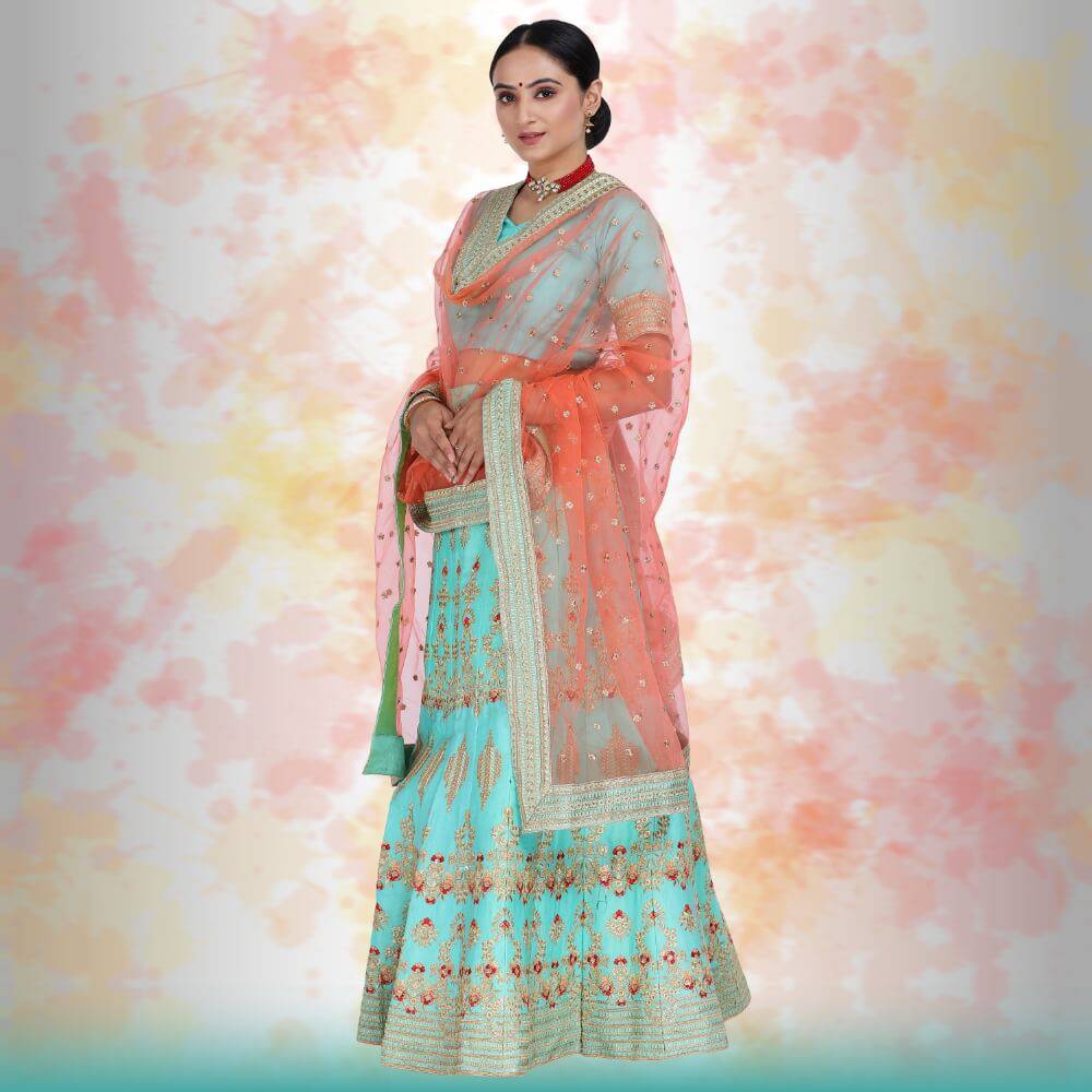 Raw silk Lehenga Choli 