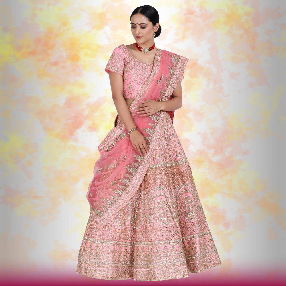 Pink Bridal Lehenga for wedding