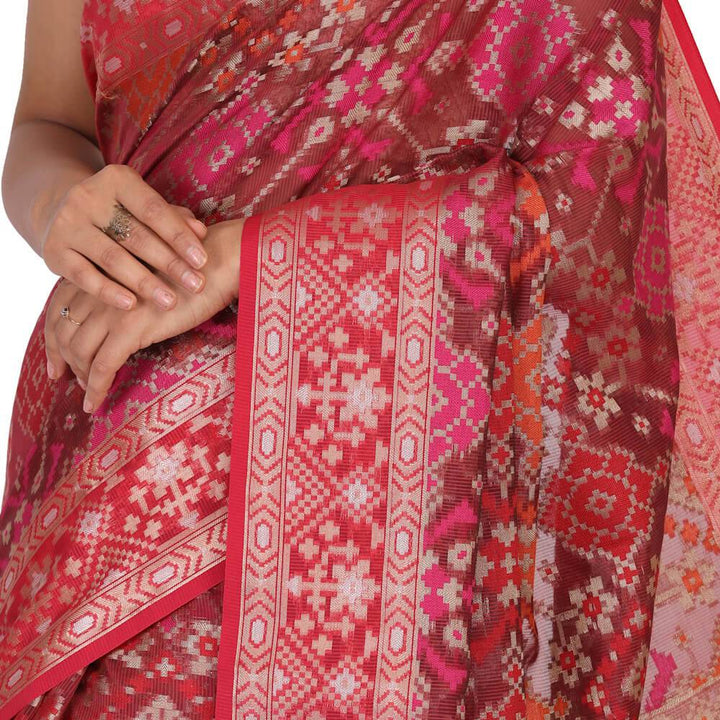 Benarasi Kota Patola sari - Red