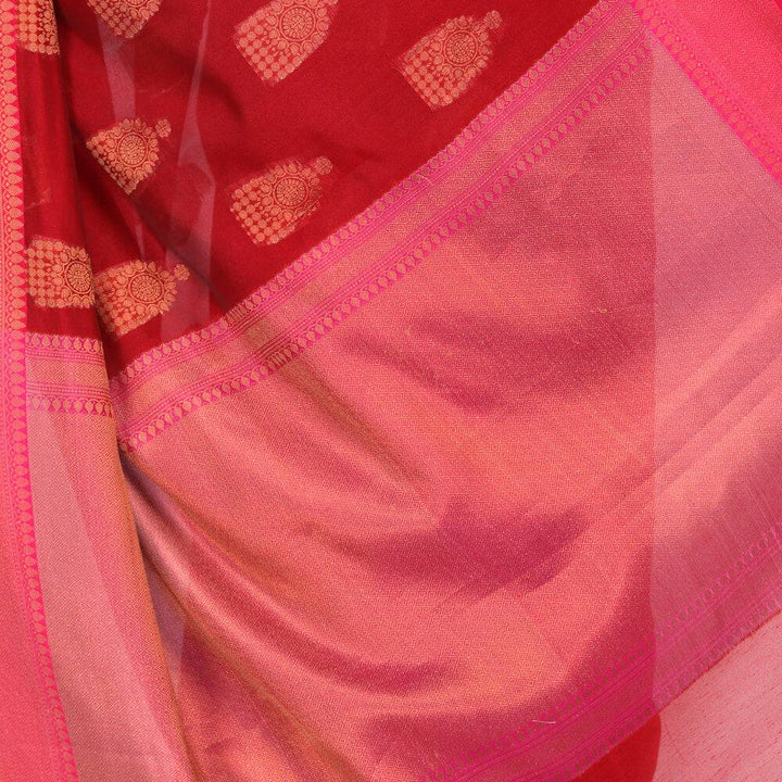 Monica Silk Banarasi saree with Jhumka Weaving Media 3 of 3