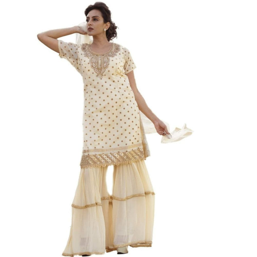 Cream - Designer ethnic wear online shopping