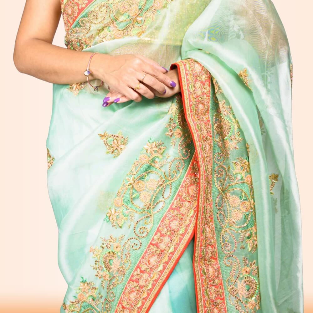 organza-sari-with-hand-embroidery-green3