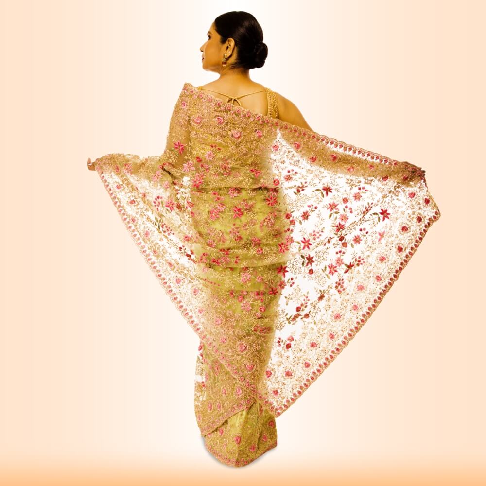 Indian Wedding saree - Yellow Media 4 of 4