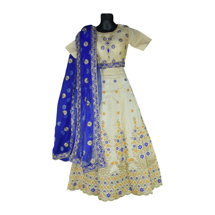 Blue - Fashionable party lehenga